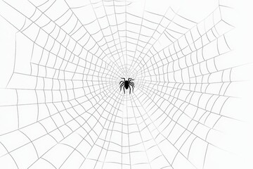 Spider Web on a white background.