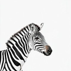 zebra isolated on white background