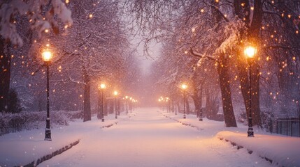 Fantasy winter scenery