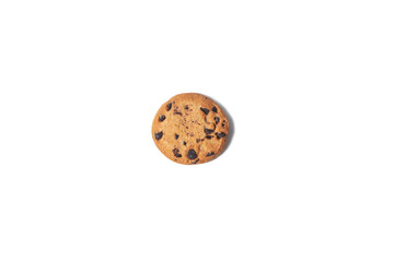 Chocolate Chip Cookie on White Background