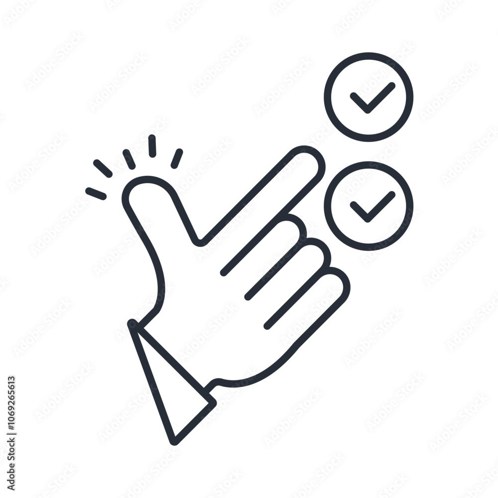 Poster manage task icon. vector.editable stroke.linear style sign for use web design,logo.symbol illustrati