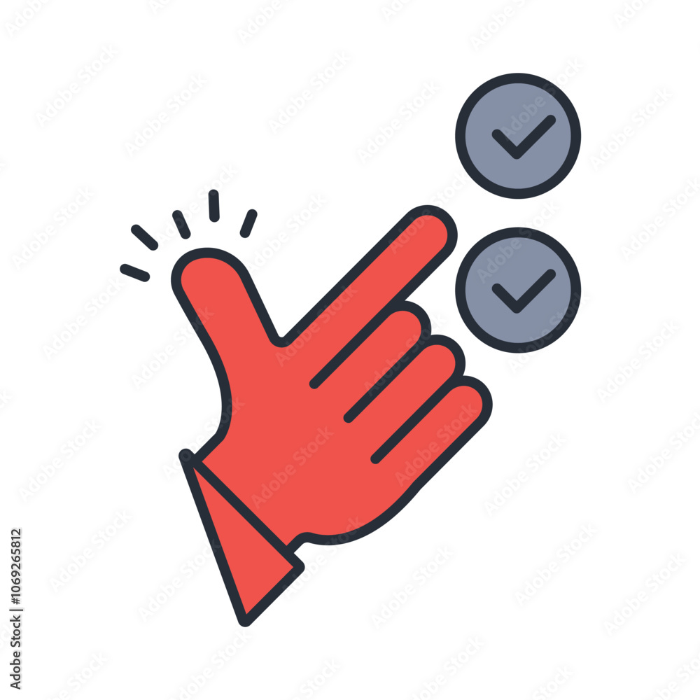 Poster manage task icon. vector.editable stroke.linear style sign for use web design,logo.symbol illustrati