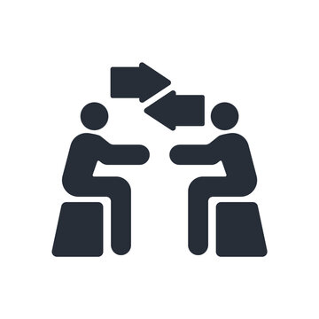 recommend clip art: Negotiation icon. vector.Editable stroke.linear style sign for use web design,logo.Symbol illustration.