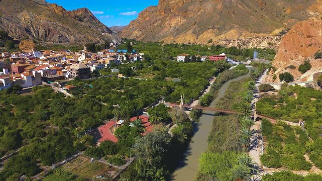 Aerial view of the Ricote Valley, Murcia Region, Spain