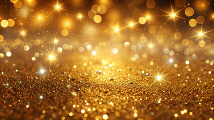 Naklejka premium Christmas glittering golden background