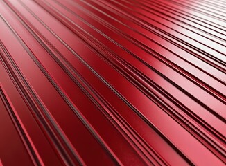 赤い金属表面に平行な線が施されたデザインのテクスチャーが見られる静かな昼下がり