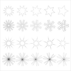 Abstract shapes design elements, decorative elements,outline design elements