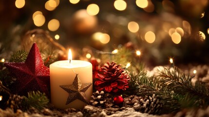 Christmas ornaments postcard