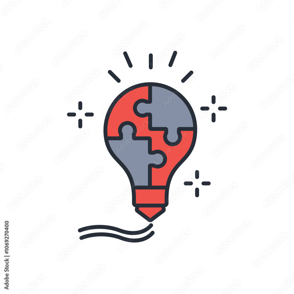 Fototapete problem solving icon. vector.editable stroke.linear style sign for use web design,logo.symbol illust