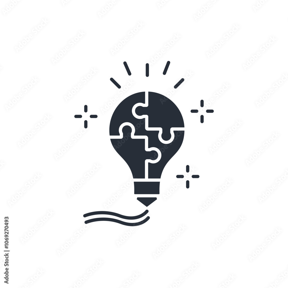 Fototapete problem solving icon. vector.editable stroke.linear style sign for use web design,logo.symbol illust