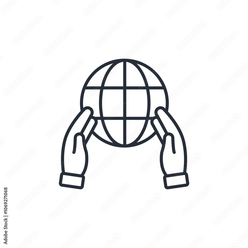 Poster responsibility icon. vector.editable stroke.linear style sign for use web design,logo.symbol illustr