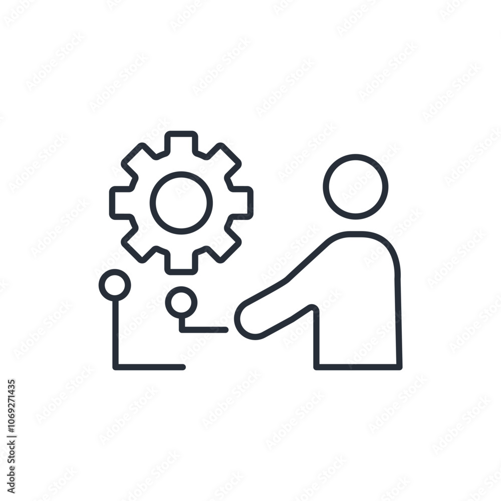 Poster skills icon. vector.editable stroke.linear style sign for use web design,logo.symbol illustration.