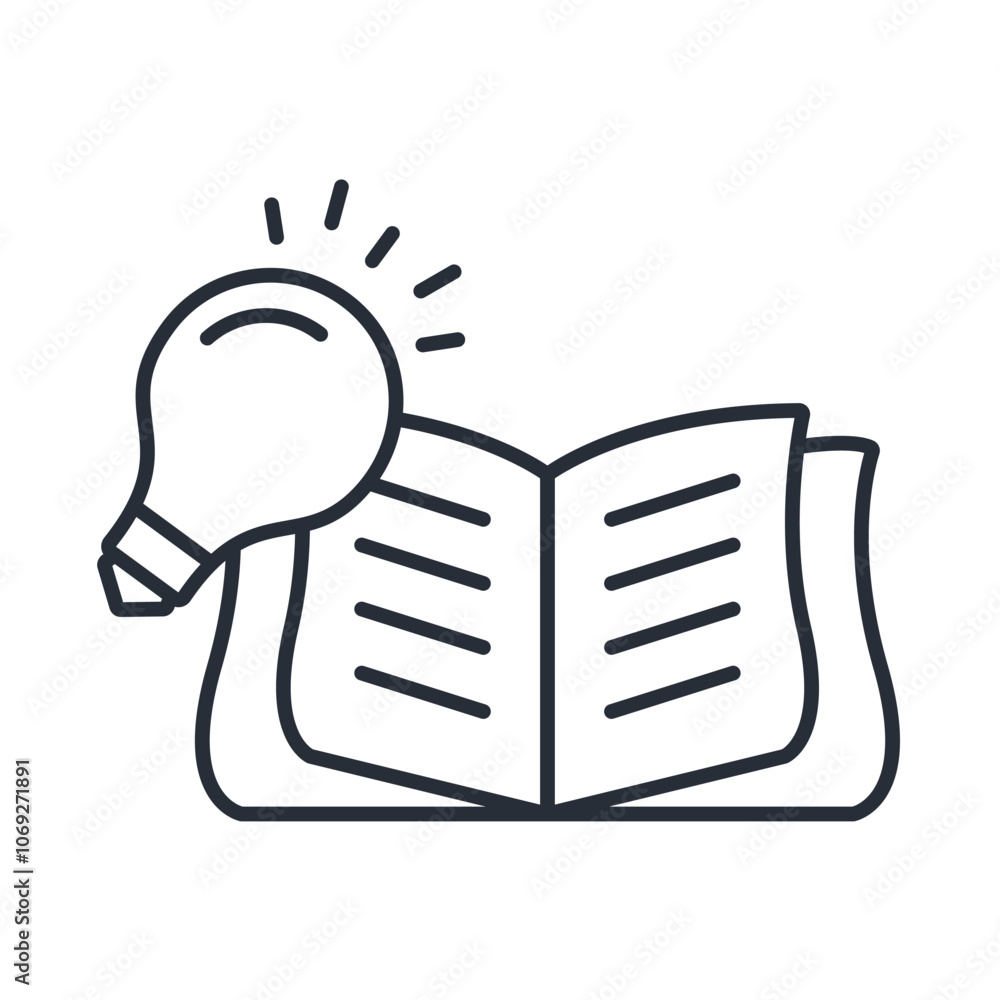 Poster willingness to learn icon. vector.editable stroke.linear style sign for use web design,logo.symbol i