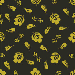 Cute hand drawn floral seamless pattern background