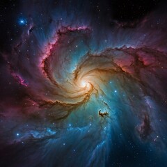 Colorful space galaxy cloud nebula