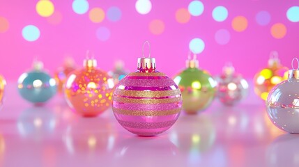 Obraz premium Enhance your holiday decor with chubby christmas tree ornaments featuring festive designs