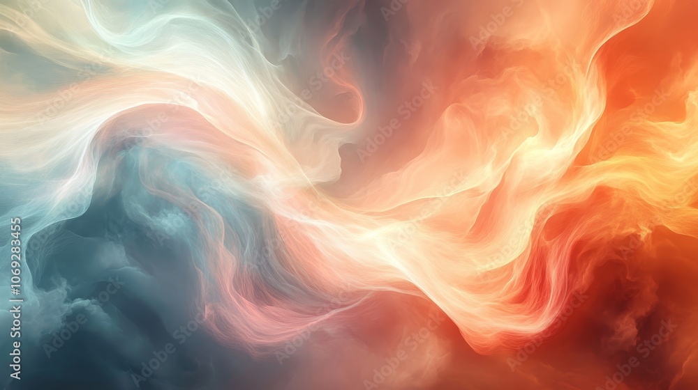 Poster a whirlwind of fiery colors swirls in dynamic motion, embodying the power and intensity of abstract 
