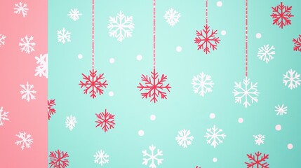 Create a unique doodlestyle christmas background featuring snowflakes for festive vibes
