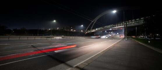  Landscapes with night light trails