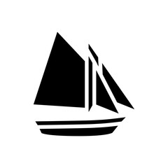 sloop ancient ship glyph icon vector. sloop ancient ship sign. isolated symbol illustration
