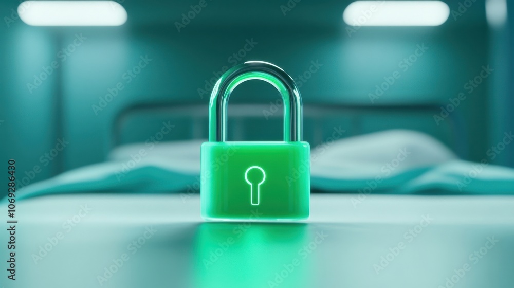 Poster secure digital lock protecting sensitive information