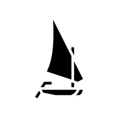 felucca ancient ship glyph icon vector. felucca ancient ship sign. isolated symbol illustration