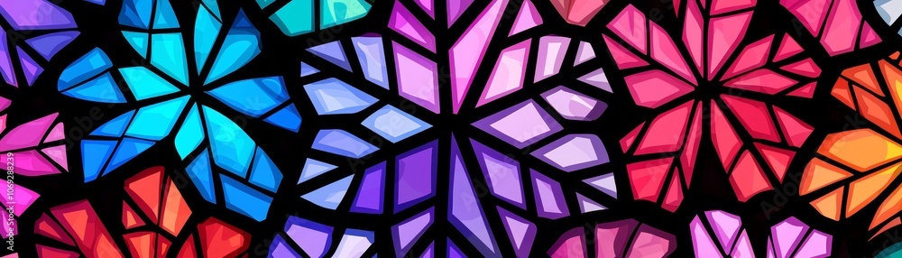 Poster create a vibrant handdrawn christmas background featuring unique snowflake patterns for festive desi