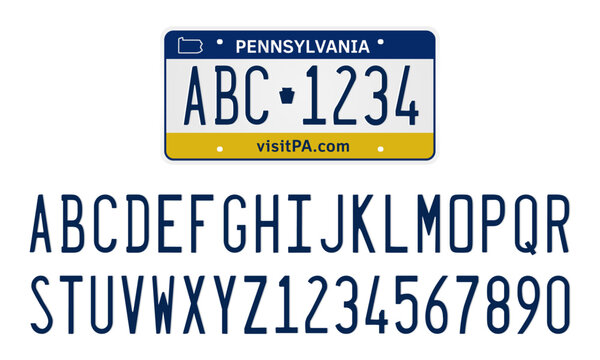 Pennsylvania License Plate Mockup Template