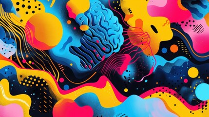 A modern graphic of brain cells, focusing on the complexity of neural networks