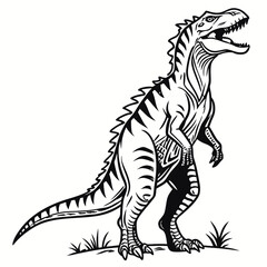 tyrannosaurus dinosaur vector illustration