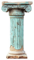 PNG Blue green Greek ancient column pillar architecture greek.