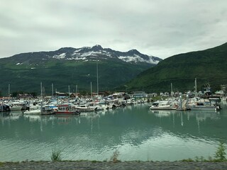 Fototapeta premium boats in the harbor of Valdez