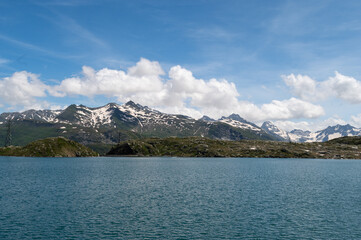 Mountain views from the Grimselpass in Switzerland.