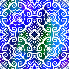 stylized ethnic pattern.