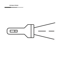 Electric Lamp Line Icon Vector Design.