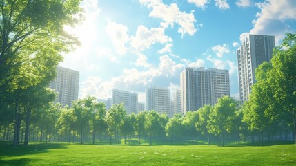 Obraz premium City Park Landscape