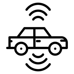 Autonomous Vehicle vector icon style