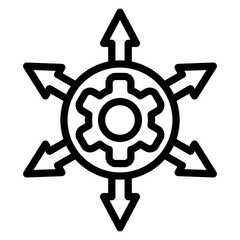 Automated Process vector icon style