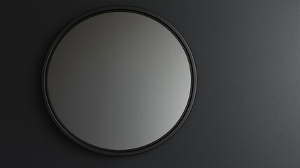 black framed mirror