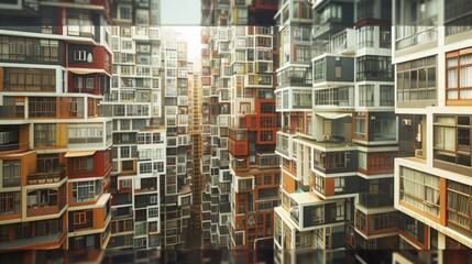 Modern urban living spaces highlight unique architectural design in high rise residential buildings