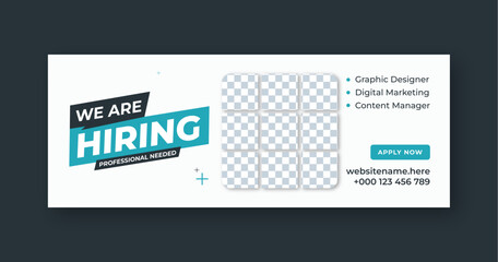 job hiring promotion cover design 