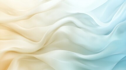 Obraz premium Soft, flowing fabric in shades of blue and cream creating a serene backdrop for artistic projects or design applications