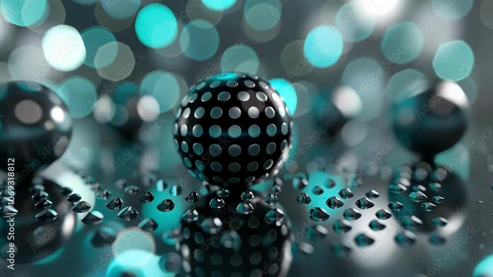 Aufkleber a 3d animation depicting a ball bouncing back and forth between two identical surfaces giving the il