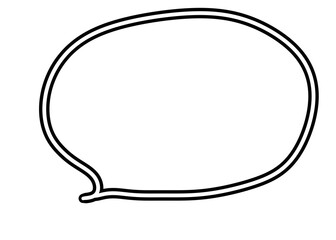 黒縁の吹き出し、中も透明です。