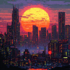 Fototapeta premium city skyline at night