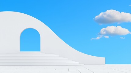 Obraz premium A soft, abstract architecture design influenced by nature.