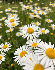 Fototapeta premium daisies in a field