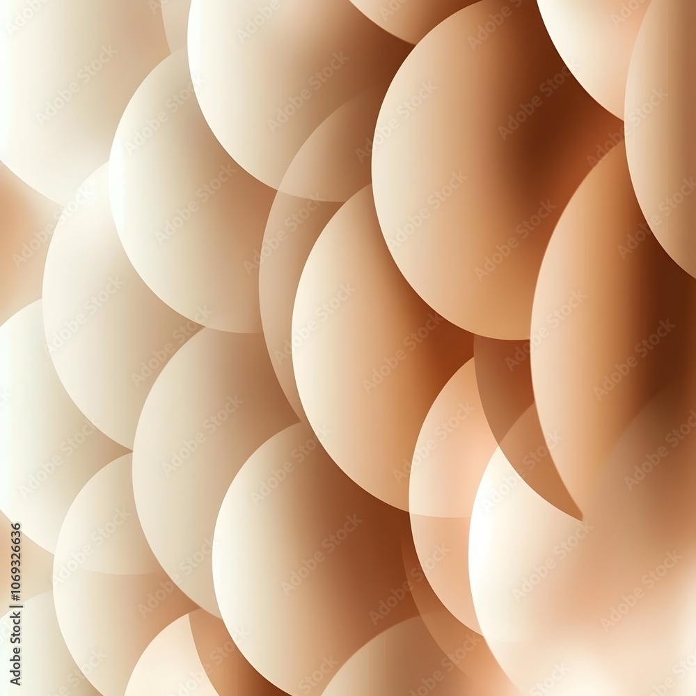 Poster abstract background featuring overlapping soft beige circles, creating a harmonious and elegant text