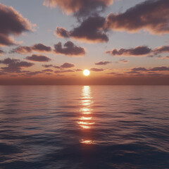 sunset over the sea