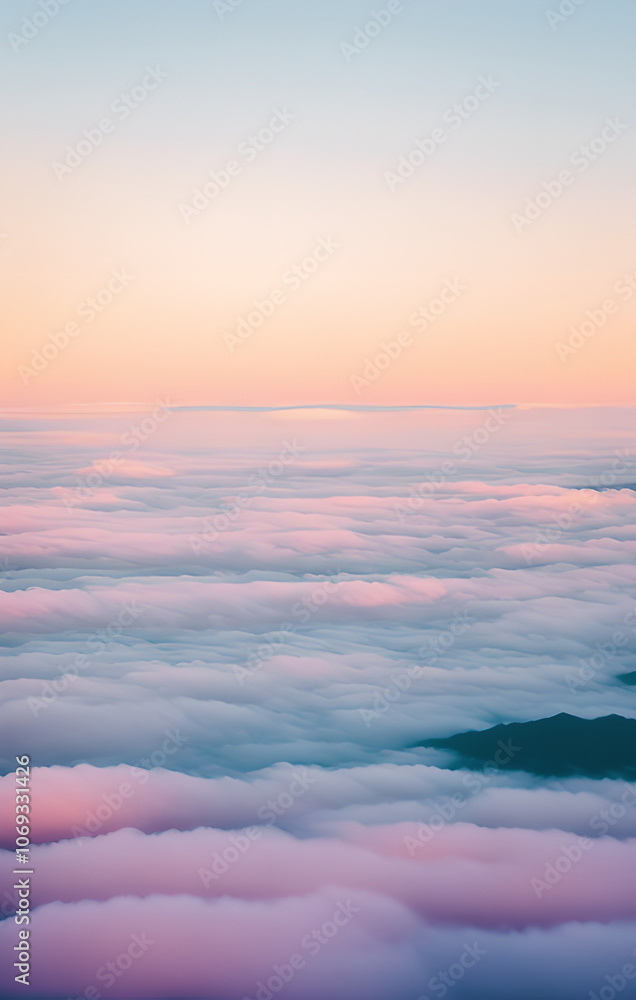 Poster the sky is filled with clouds and the sun is setting
